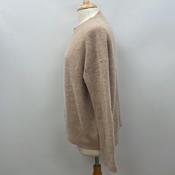 360 Sweater Wool Raccoon Blend Crewneck Long Sleeve Knit Pullover Pink Medium - Picture 4 of 8